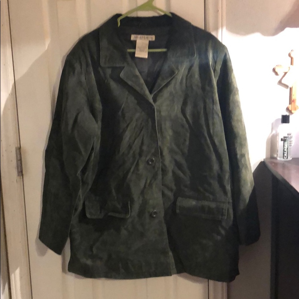Olive Green Leather Jacket